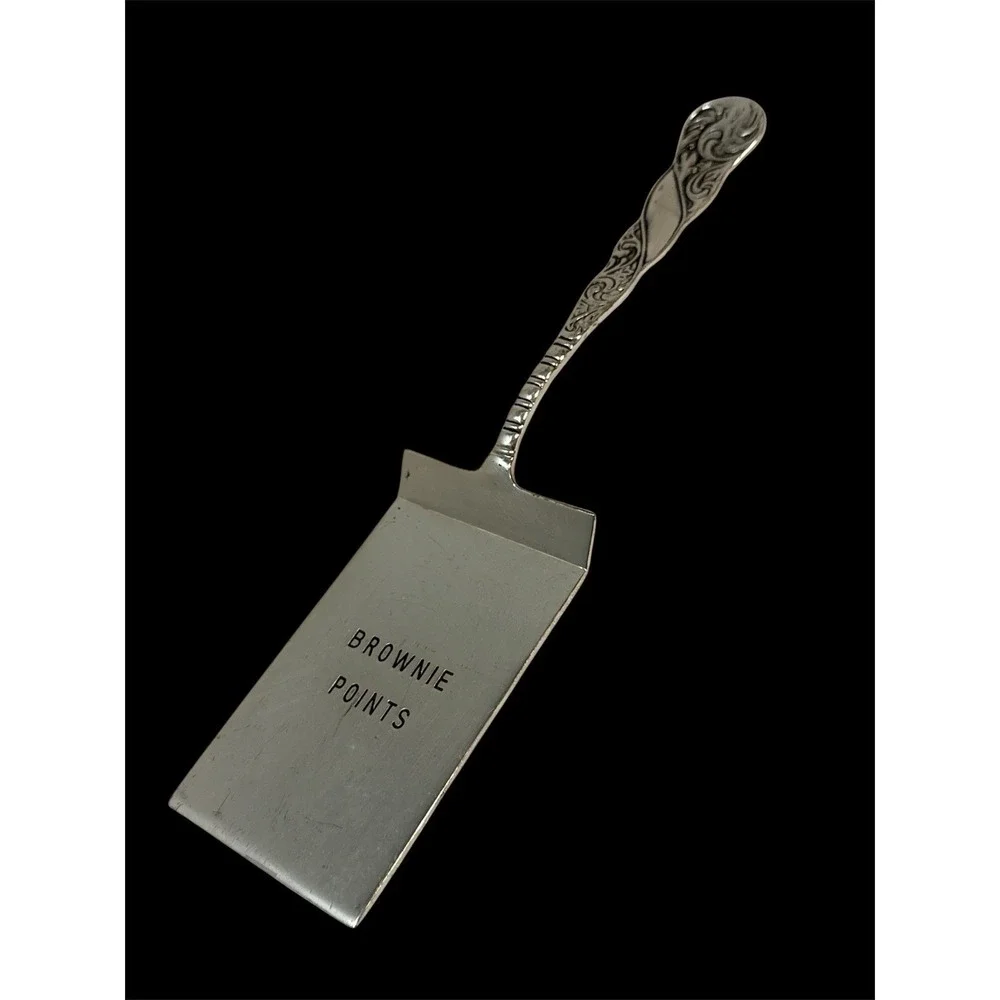Mud Pie‎ Brownie Point Baker silver-plated lasagna server cake Brownie Server